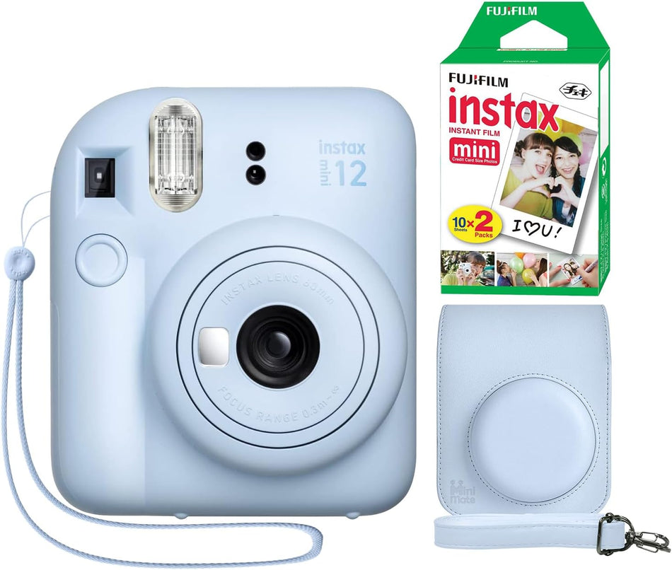 Fujifilm Instax Mini 12 Instant Camera Starter kit with Fuji Film Value Pack 10 Sheets & Carrying Case