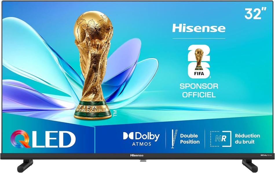 Hisense 32A5Q Fire Viewer, 32 Inches, 2K QLED, Smart TV, Game Mode, AI Sports Mode, Dolby Atmos, Dolby MS12, DTS X, HDR10, HLG, Full HD, High Contrast, Noise Reduction [2025]