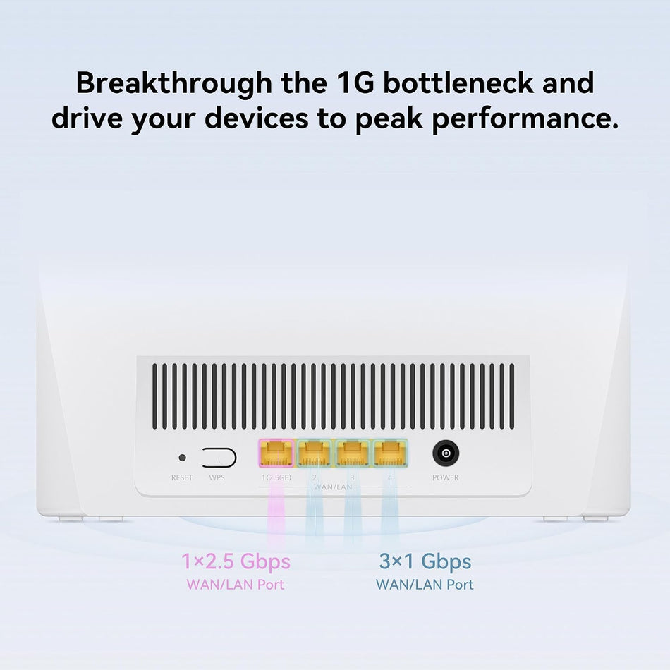 HUAWEI WiFi BE3 Router - Wi-Fi 7, Ultra-Fast 3.6 Gbps Dual-Band Speed, Visualized Wi-Fi Diagnosis, Parental Controls & Multi-Link Operation - White