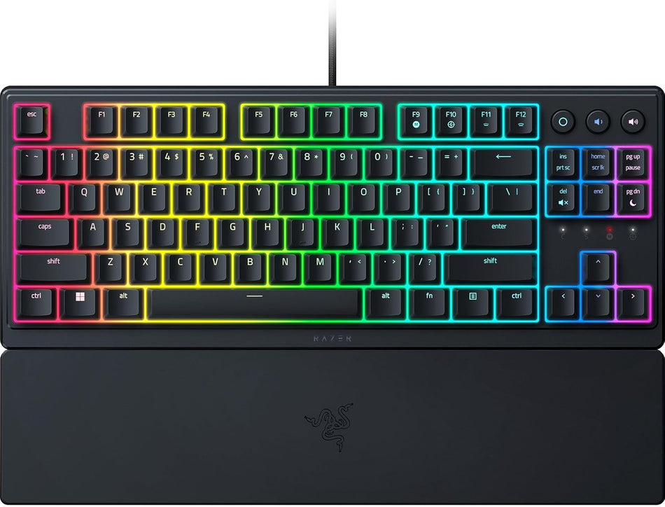 Razer Ornata V3 Tenkeyless - Low Profile Gaming Mechanical Membrane Wired Keyboard-Black