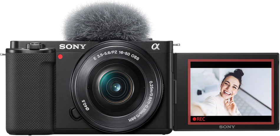 Sony ZV-E10 APS-C Interchangeable Lens Mirrorless Camera with 16-50mm f/3.5-5.6 II Lens (Black)