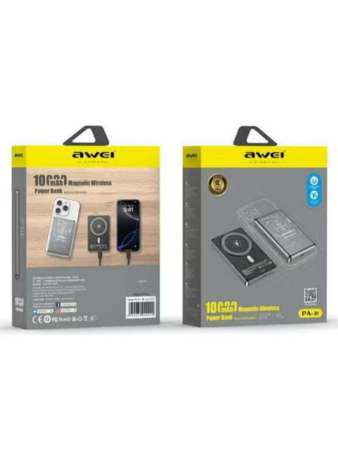 AWEI PA-31 10000mAh Magnetic Wireless Charging Power Bank