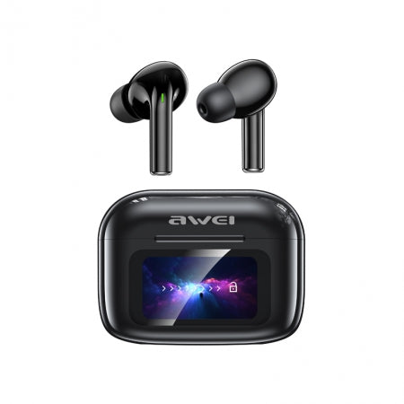 Awei TP29 ANC Ai Smart Translation Earbuds with LCD Touch Screen Black
