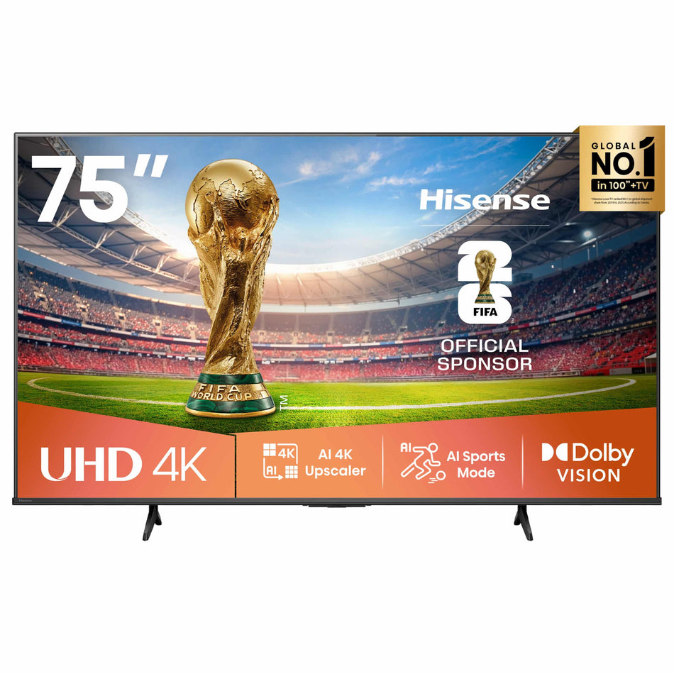 Hisense 75" 4K UHD LED Smart TV | Black Edition - 75A6Q