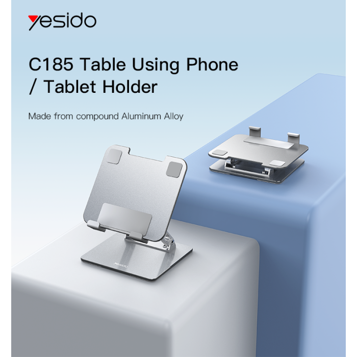 YESIDO C185 | Adjustable Height Air-Cooled Foldable Desktop Laptop & Tablet Stand