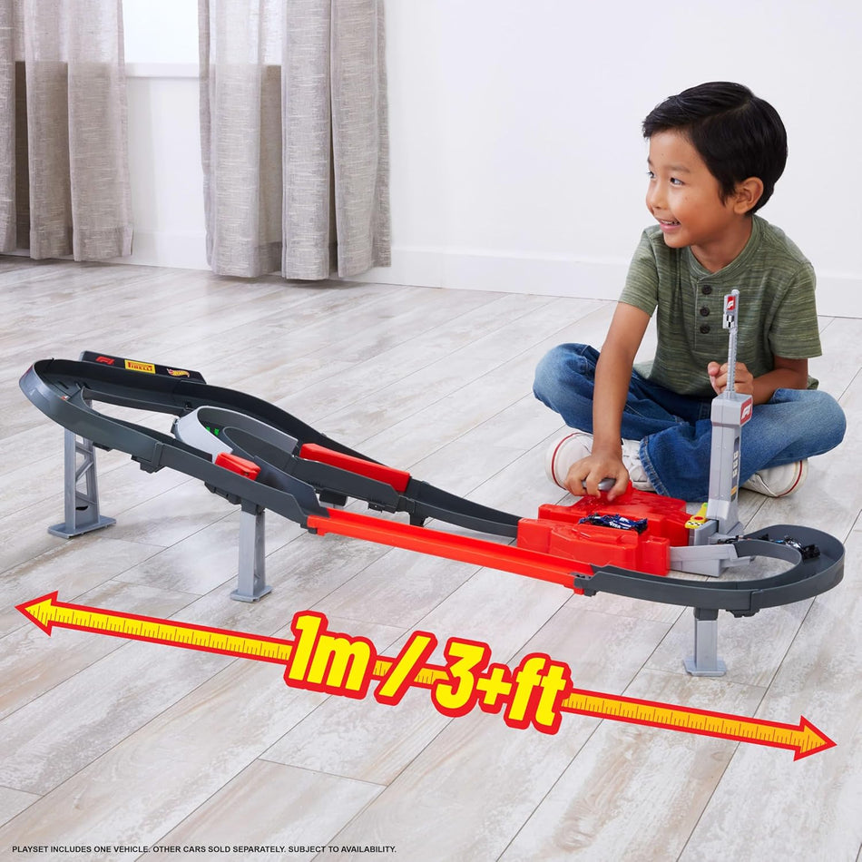 Hot Wheels Racing Sprint Trackset with Dual Launcher & Finish Line (JDY15)