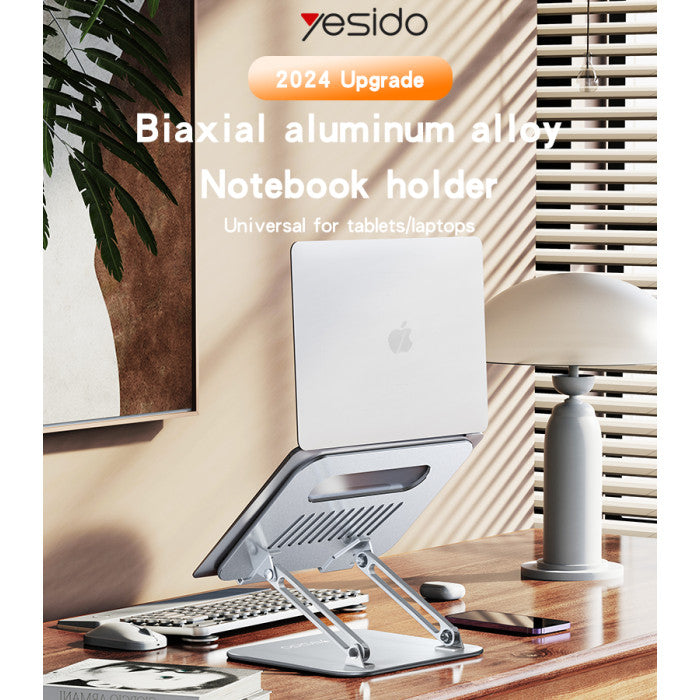 YESIDO LP05 | Super Strong Dual-Arm Biaxial Aluminium Alloy Tablet & Laptop Holder