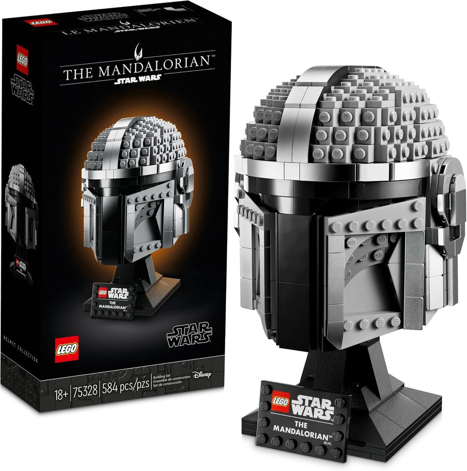 LEGO 75328 Star Wars The Mandalorian Helmet Buildable Model Kit, Display Collectible Decoration Set