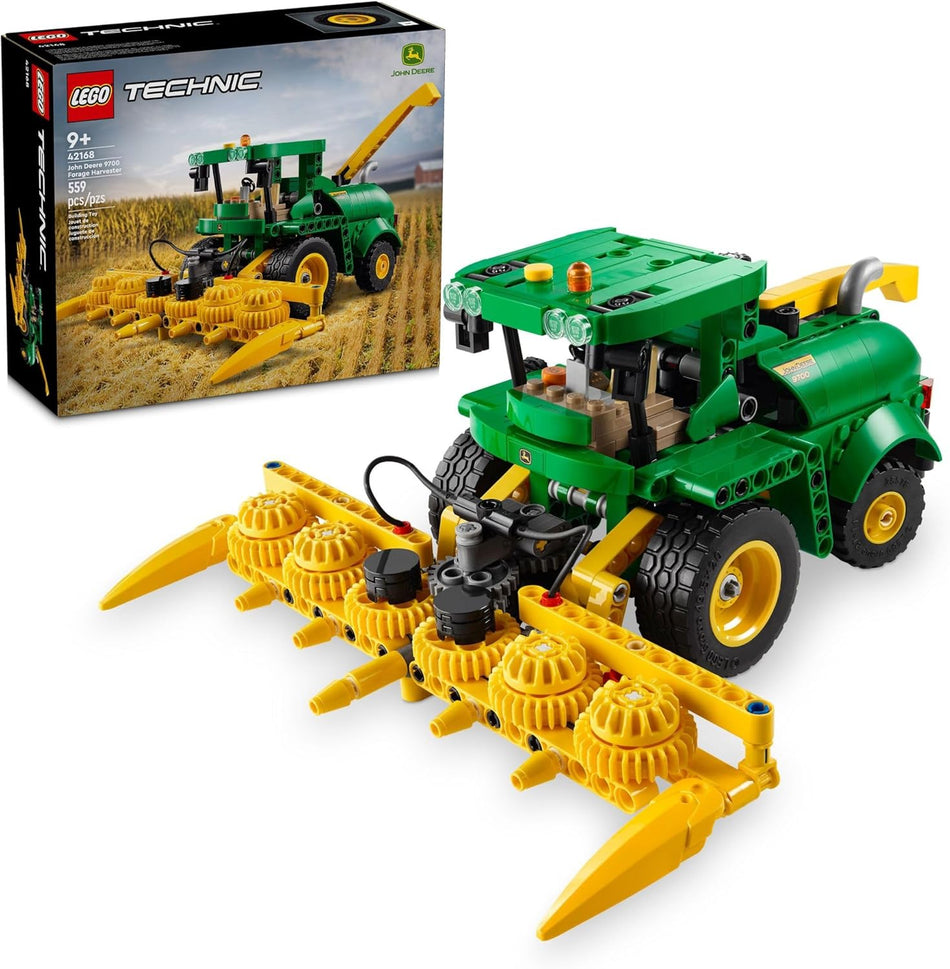 LEGO 42168 Technic John Deere 9700 Forage Harvester Tractor Toy, Buildable Farm Toy for Imaginative Play