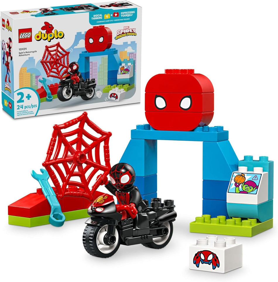 LEGO 10424 DUPLO Marvel Spin’s Motorcycle Adventure Fantasy Playset
