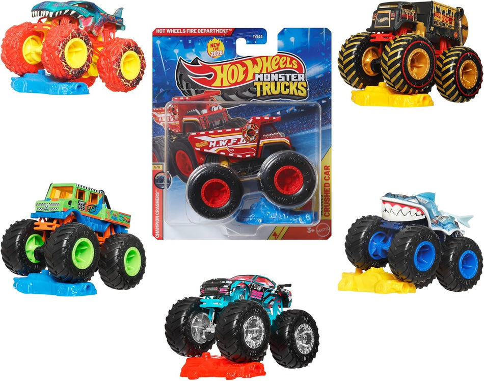 Mattel Hot Wheels Monster Trucks 1:64 Scale Die-Cast Toy Assortment Random model (FYJ44)