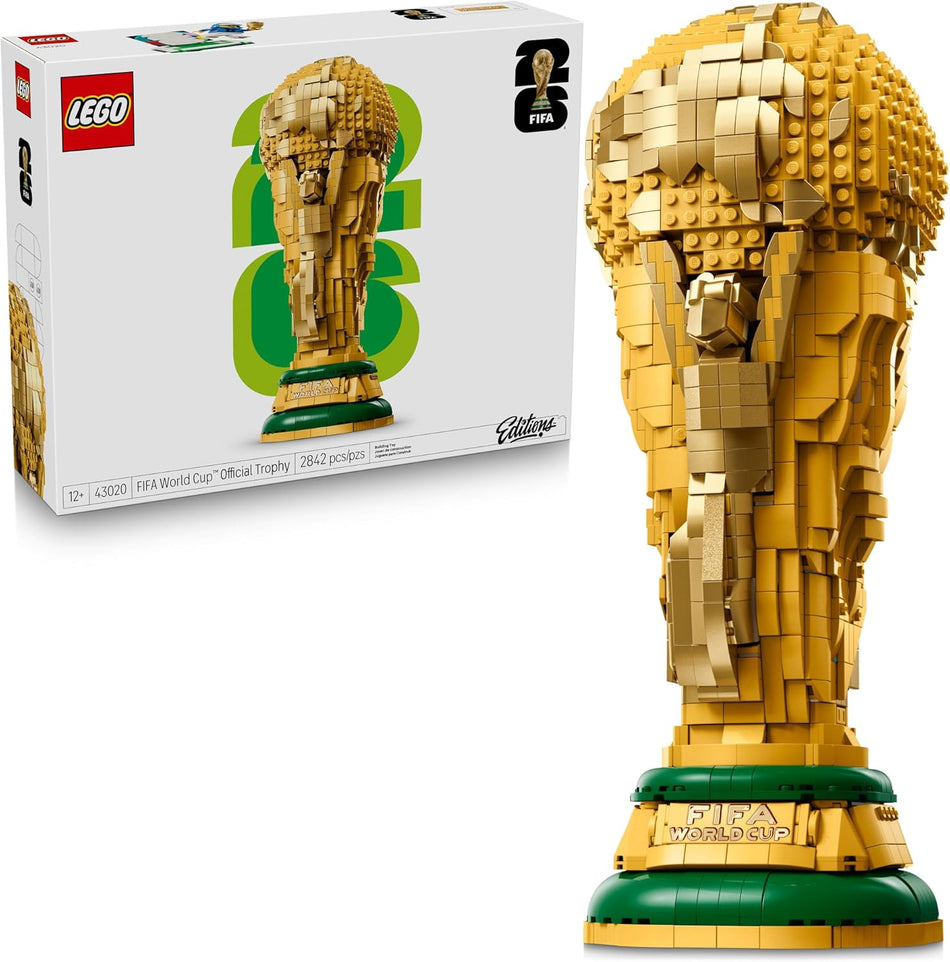 LEGO FIFA World Cup Official Trophy Building Set - Kit for Display in Bedroom, Home Office, Book Shelf - Soccer Fans Collectible - W/World Cup 2026 Minifigure - Gift for Birthdays - 43020 (2,842 Pieces)