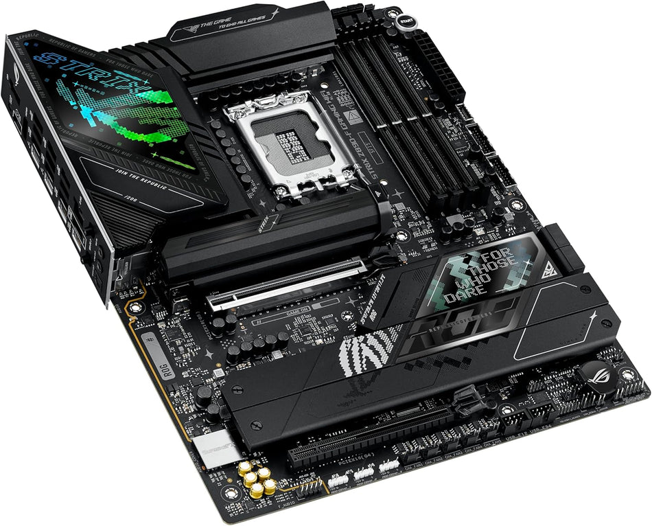 ASUS ROG Strix Z890-F Gaming WiFi Intel® Z890 LGA 1851 ATX Motherboard, Advanced AI PC-Ready, 16+2+1+2 Stages, DDR5, WiFi 7, 5X M.2, Thunderbolt™ 4, USB Type-C®, AI Overclocking, Cooling & Networking