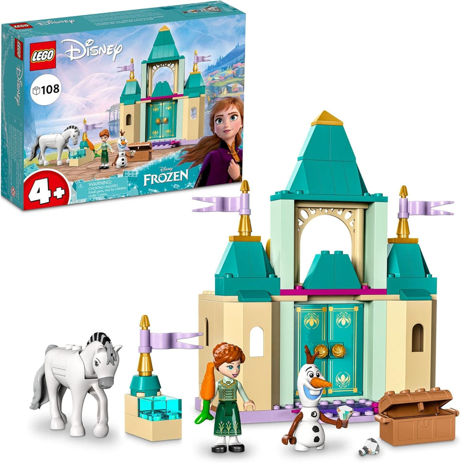 LEGO 43204 Disney Frozen Anna and Olaf's Castle Fun Playset with Horse Figure, Princess Building Toy for Kids, Girls and Boys 4 Plus Years Old