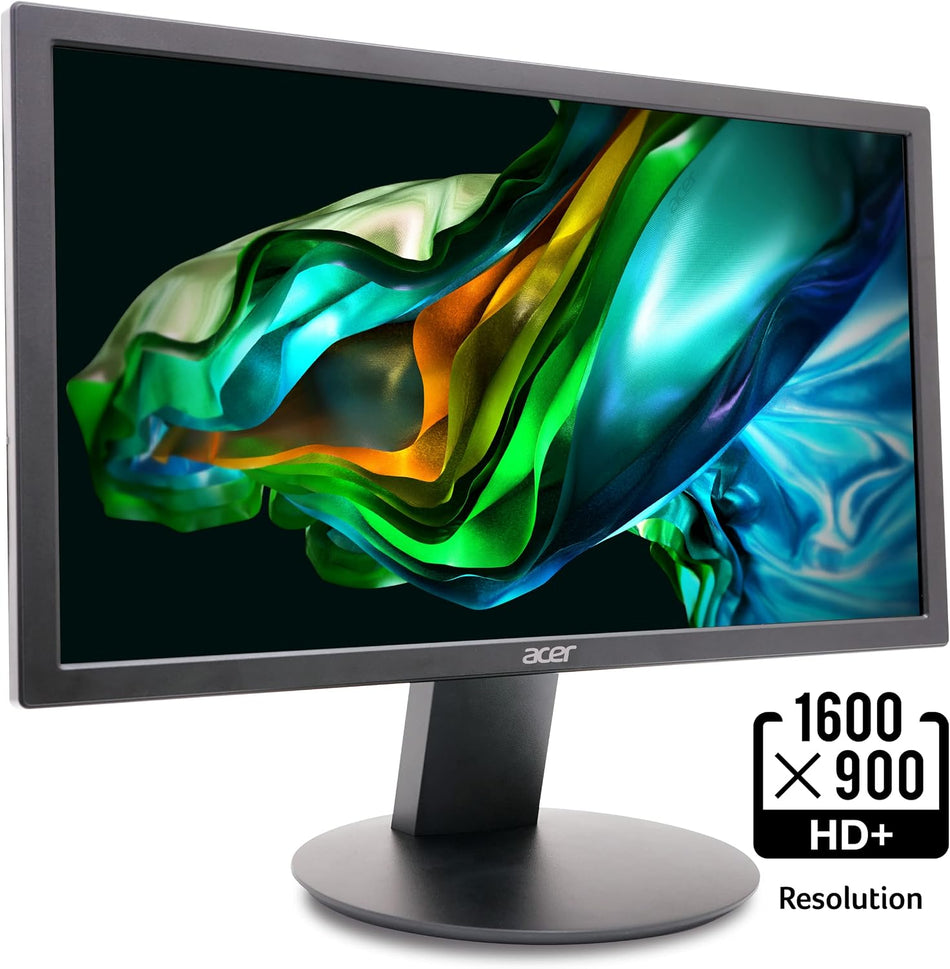 Acer K202Qbi 19.5" HD+ 75Hz Professional Office Monitor (1600x900, 5ms Response Time, HDMI & VGA, VESA Mountable, VisionCare, BlueLightFilter & Flickerless Technology