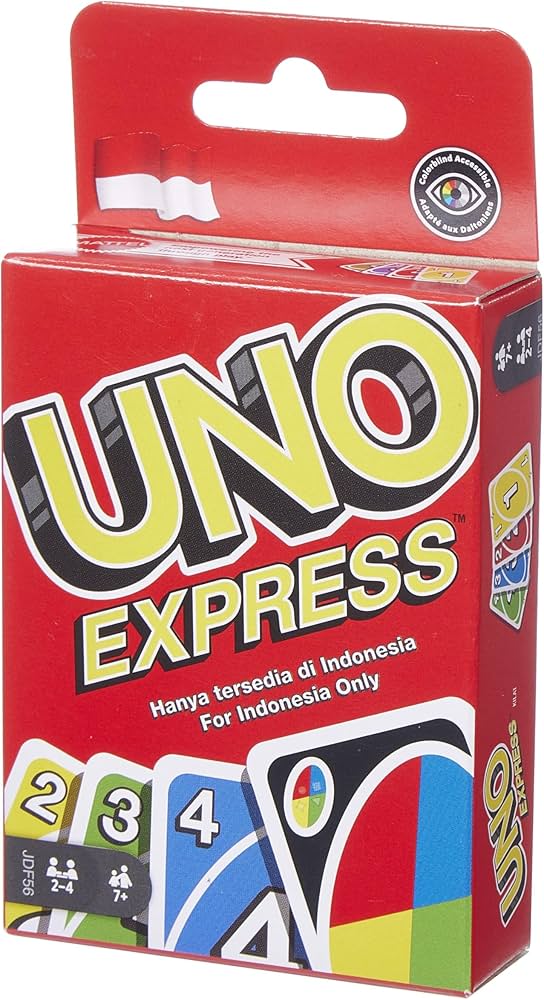 Mattel UNO Express Card Game (JDF56) – Fast-Paced Quick Travel Deck Game, for Kids, Adults & Game Night