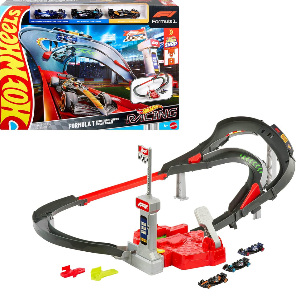 Hot Wheels Racing Sprint Trackset with Dual Launcher & Finish Line (JDY15)