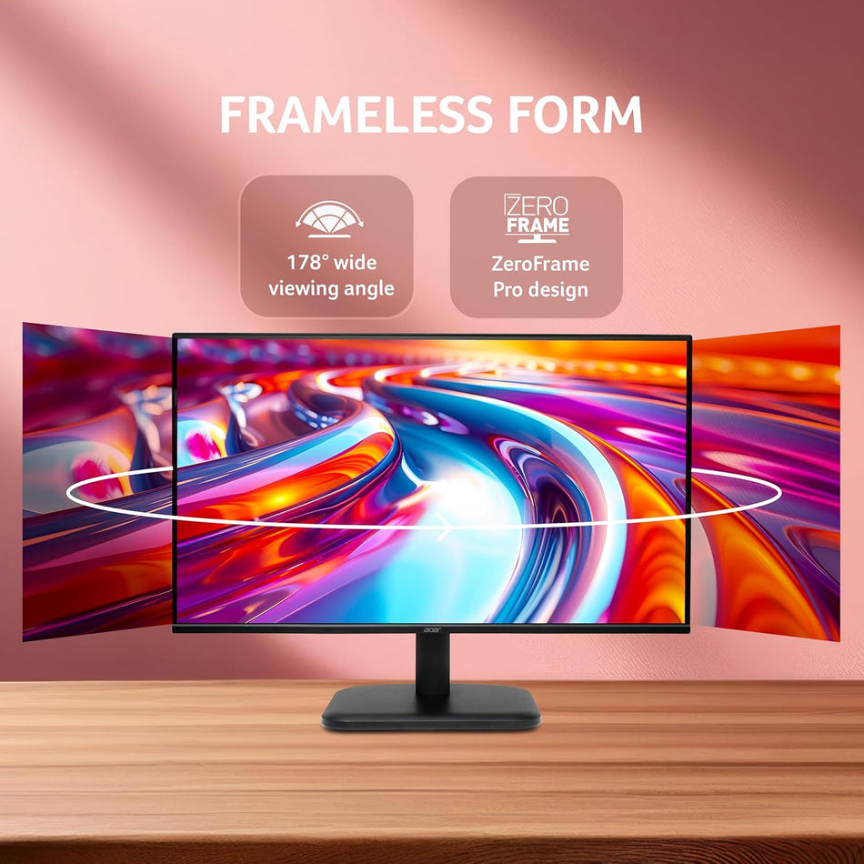 Acer EK1 Series EK251Q P6 24.5-inch Full HD Gaming Monitor (IPS Panel, 144Hz Refresh Rate, 1ms Response Time, VGA, HDMI, Eye Care, UM.KE1SI.601, 2 Years Warranty)