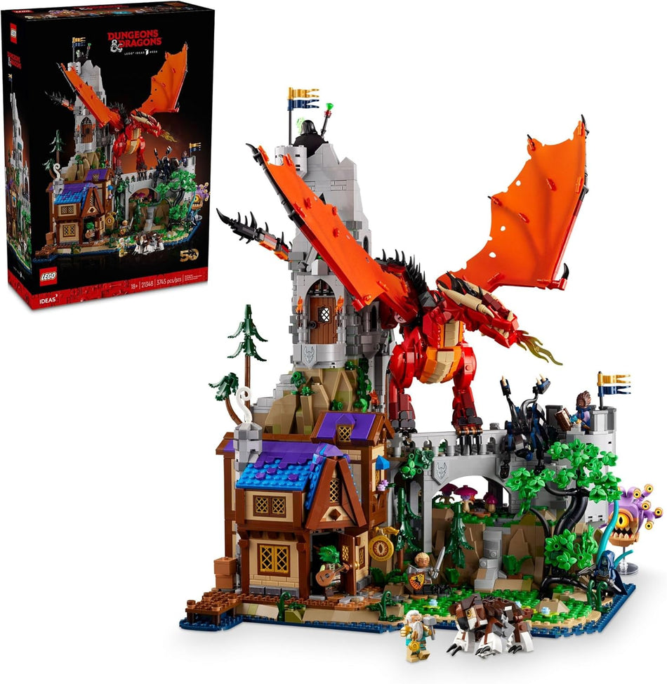 LEGO 21348 Ideas Dungeons & Dragons: Red Dragon’s Tale Building Set for Adults, Dungeons and Dragons Gift Idea