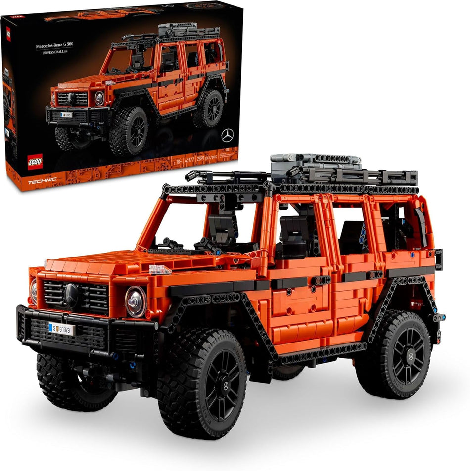 LEGO Technic Mercedes-Benz G 500 PROFESSIONAL Line Model Car Kit - Building Set of Mercedes G-Wagon for Adults, Ages 18+ - Collectible Off-Roader - Gift for Birthdays - 42177 (2,891 Pieces)