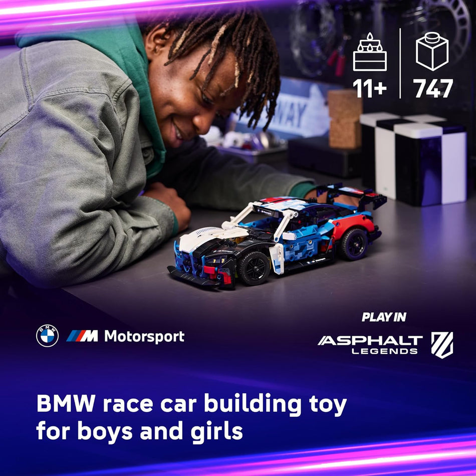 LEGO Technic BMW M4 GT3 EVO Race Car Toy - Building Toy for Boys & Girls, Ages 11+ - Model Car Display Kit for Bedroom Decor - Gift for Birthdays - 42226 (747 Pieces)