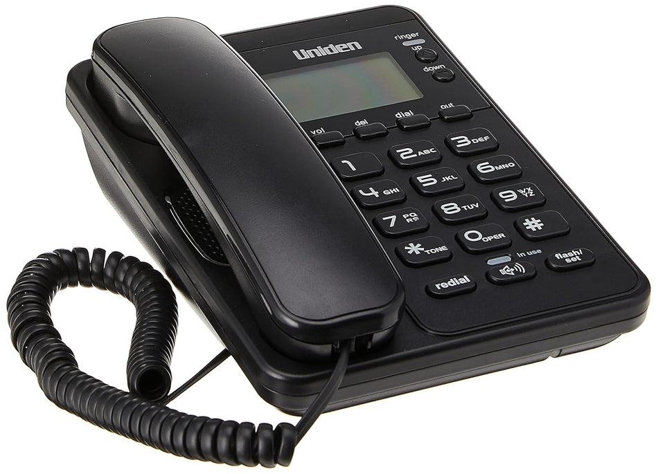 UNIDEN AS6404 White Corded Landline Phone with Speakerphone & Caller ID
