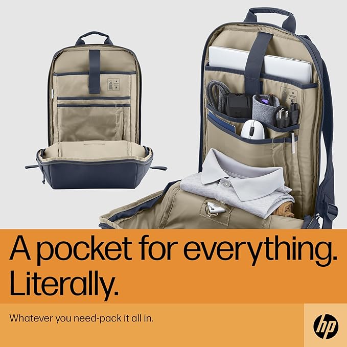 HP Travel 18L Expandable 15.6 Laptop Backpack - Grey