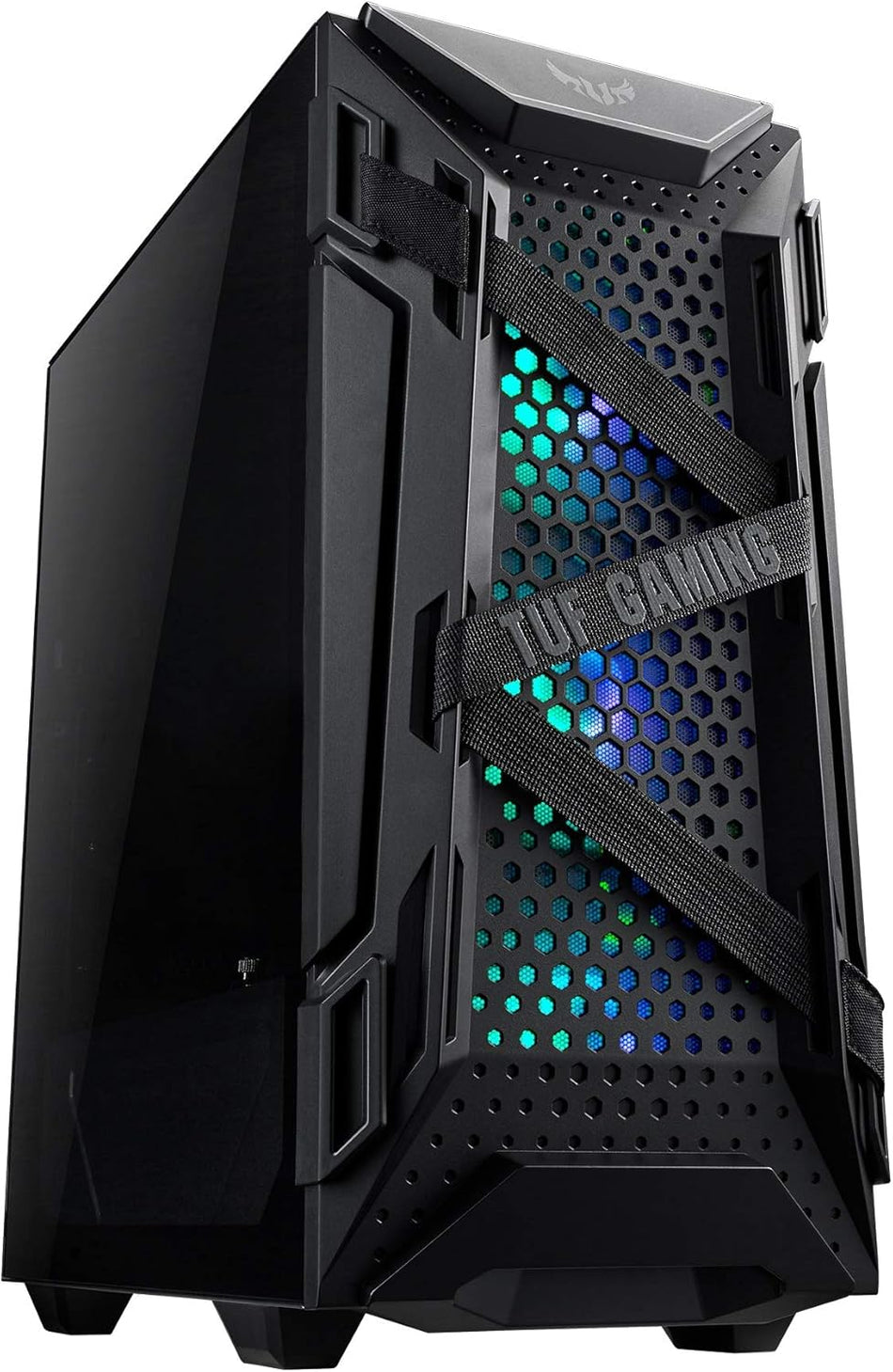 ASUS TUF Gaming GT301 Mid-Tower Gaming Case, ATX Support, Pre-Installed Fans, High Airflow Honeycomb Front Panel, 360mm Radiator Support, Headphone Hanger, 2 x USB 3.2, 2 Year Warranty