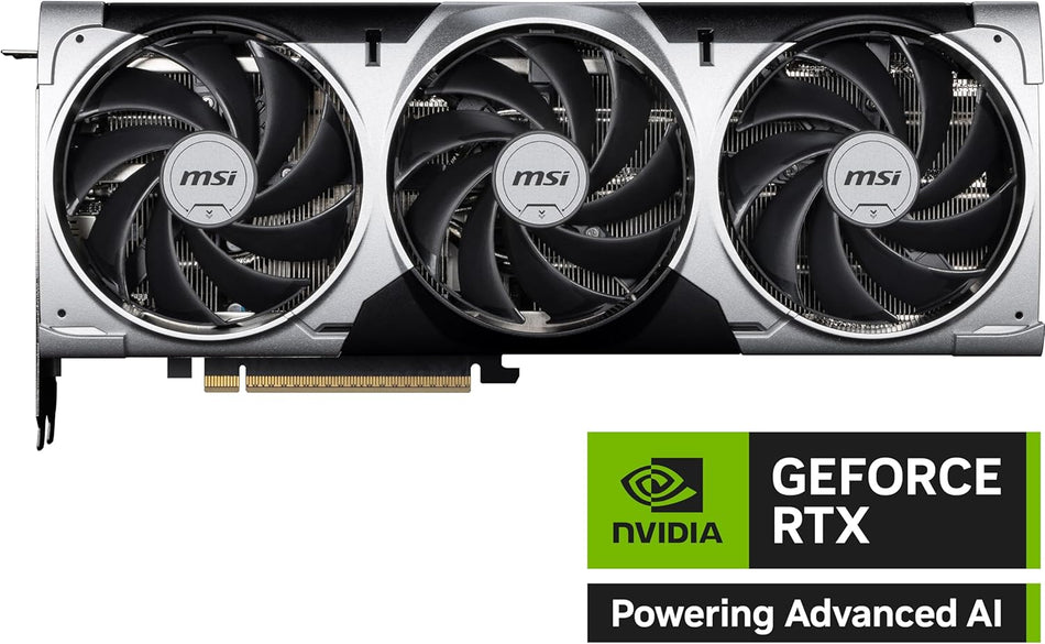 MSI Gaming RTX 5070 12G Ventus 3X OC Graphics Card (12GB GDDR7, 192-bit, Extreme Performance: 2557 MHz, DisplayPort x3 2.1a, HDMI 2.1b, NVIDIA Blackwell Architecture) - (G5070-12V3C)