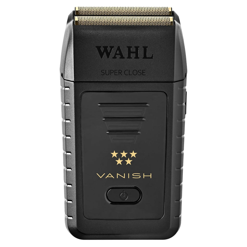 WAHL Professional 5-Star Vanish Cordless Shaver – Gold Edition, Lithium-Ion Battery, 100+ Minute Runtime, Pop-Out Foil Bars & Ergonomic Design – 3023551