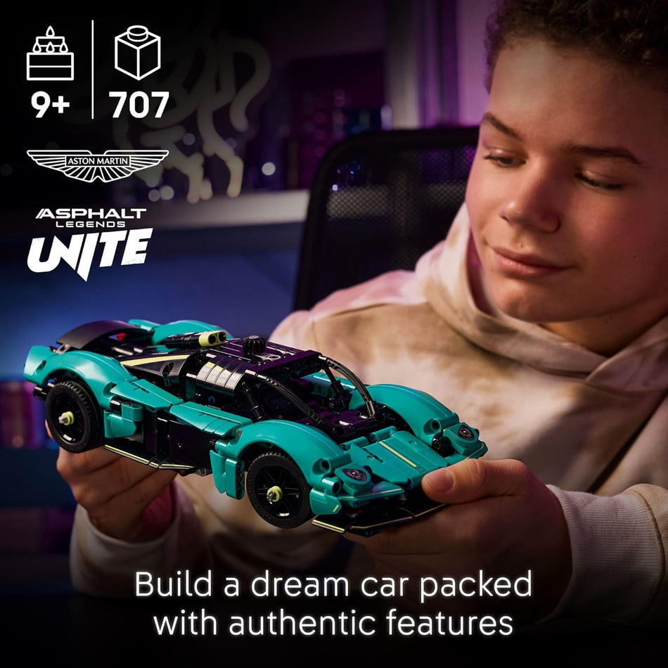 LEGO Technic Aston Martin Valkyrie Toy Car - Kids Model Kit Toy for Boys and Girls, Ages 9+ - Vehicle Building Set for Pretend Play & STEM Learning - Sports Car Gift Idea for Birthdays - 42208 (707 Pieces)