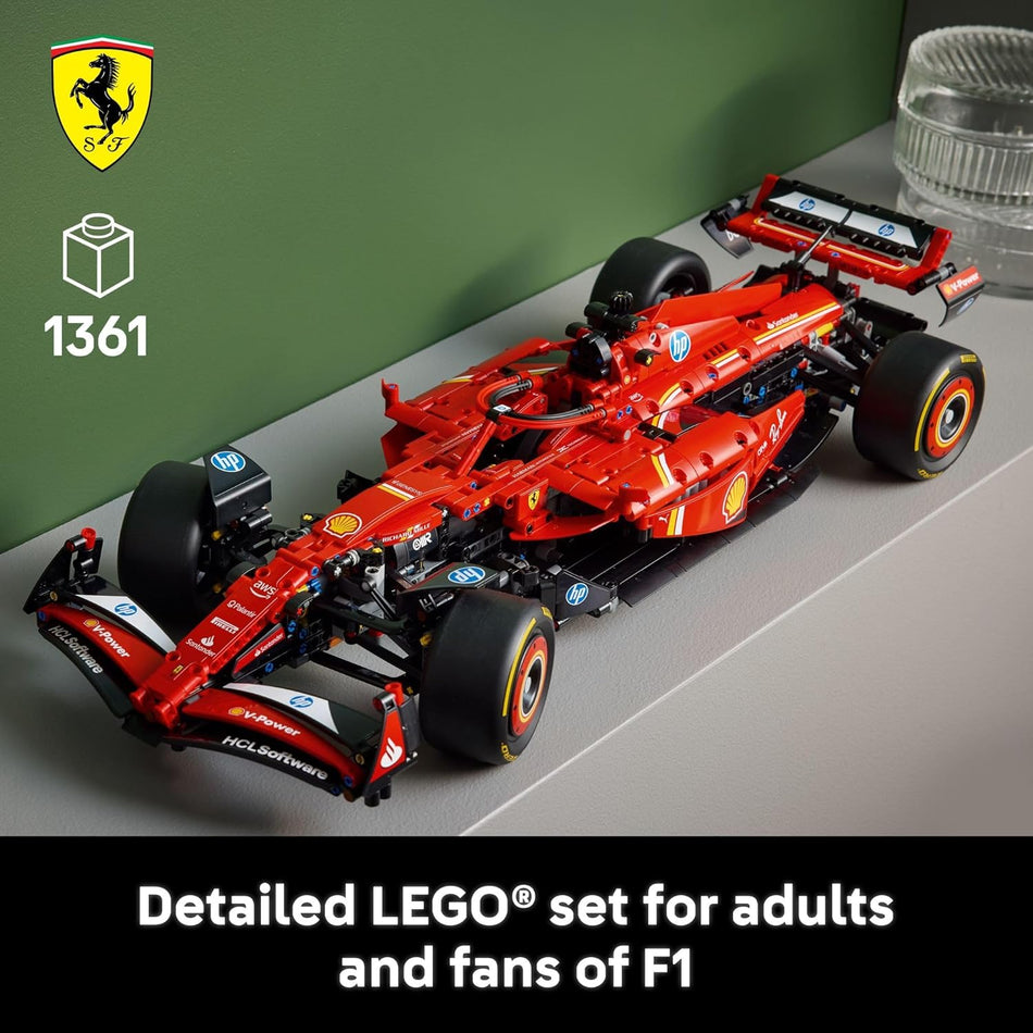 LEGO Technic Ferrari SF-24 F1 Model Car Kit - Formula 1 Race Car Building Set for Adults, Ages 18+ - Collectible Display Model - Gift Idea for F1 Fans - 42207 (1,361 Pieces)