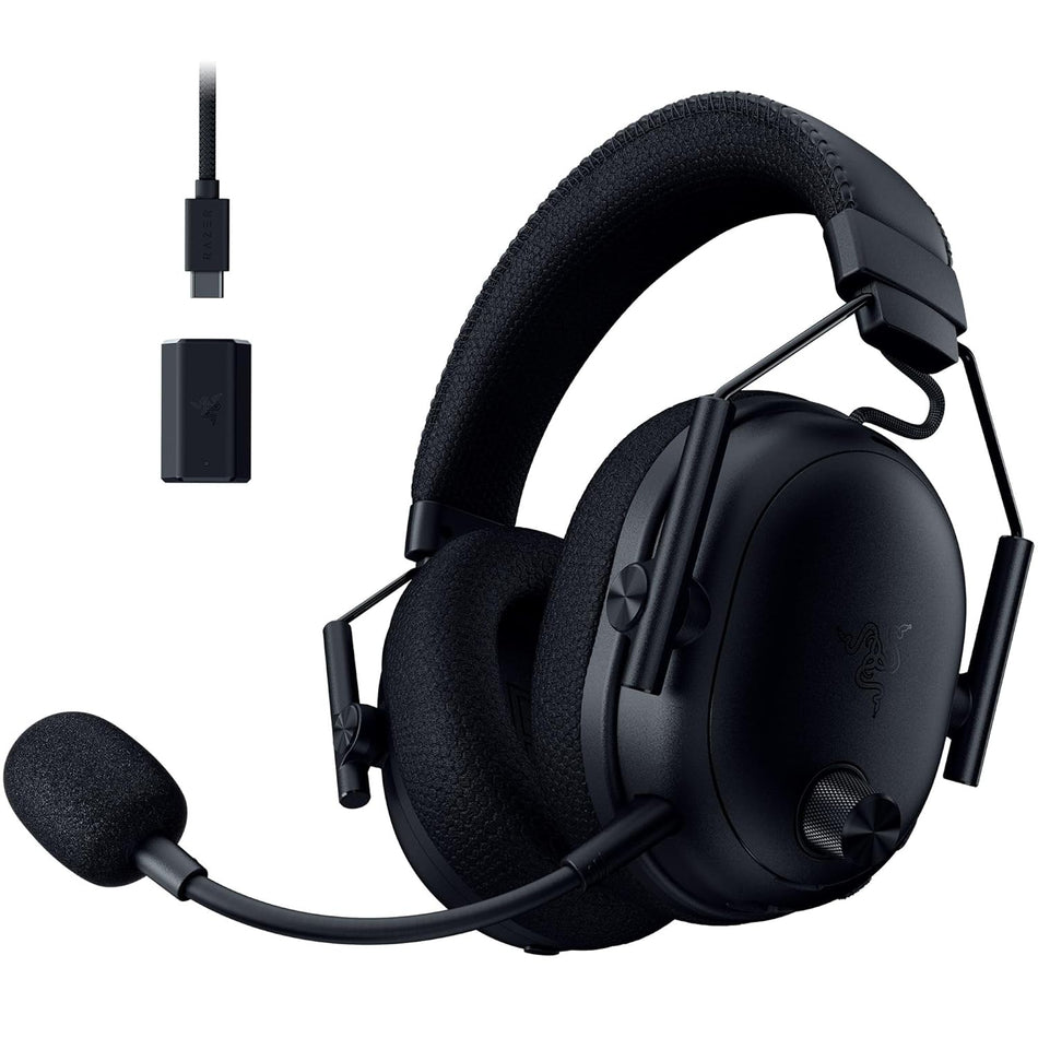 Razer BlackShark V3 Pro Wireless ANC Gaming Headset for PC: Full Band Mic - 50mm Drivers - 2.4 GHz, Bluetooth, USB, 3.5mm - Counter-Strike 2 Edition
