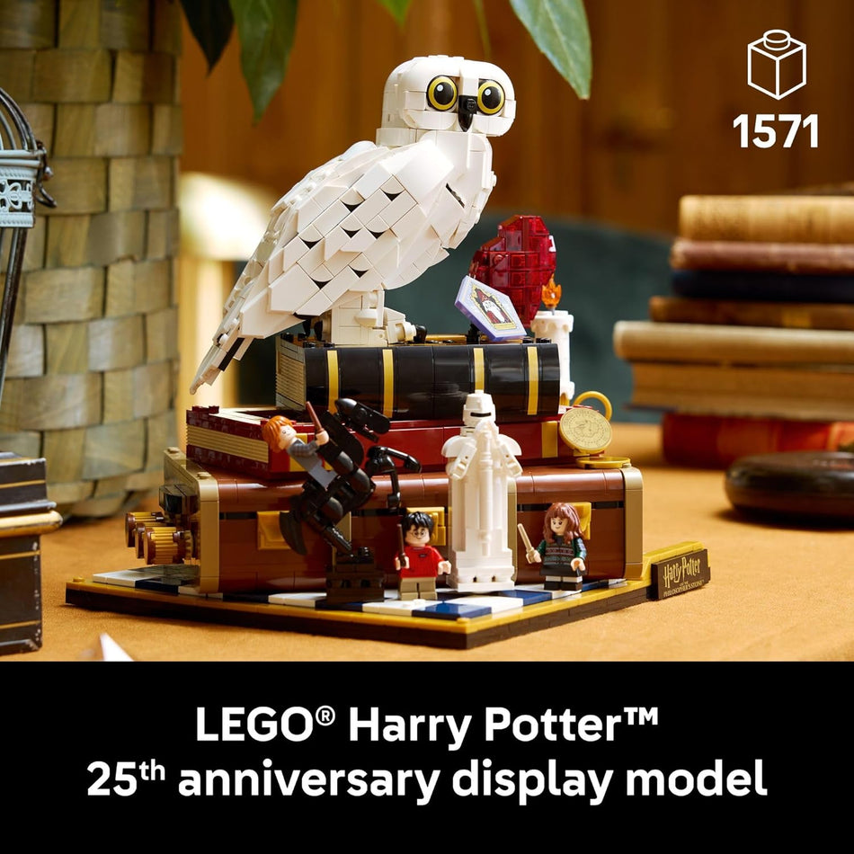 LEGO Harry Potter Sorcerer’s Stone – Collectors’ Edition Building Set for Adults - DIY Craft Kit for Women & Men, Ages 18+ - Buildable Hedwig & 3 Minifigures - Gift Idea for Birthdays - 76466 (1,571 Pieces)