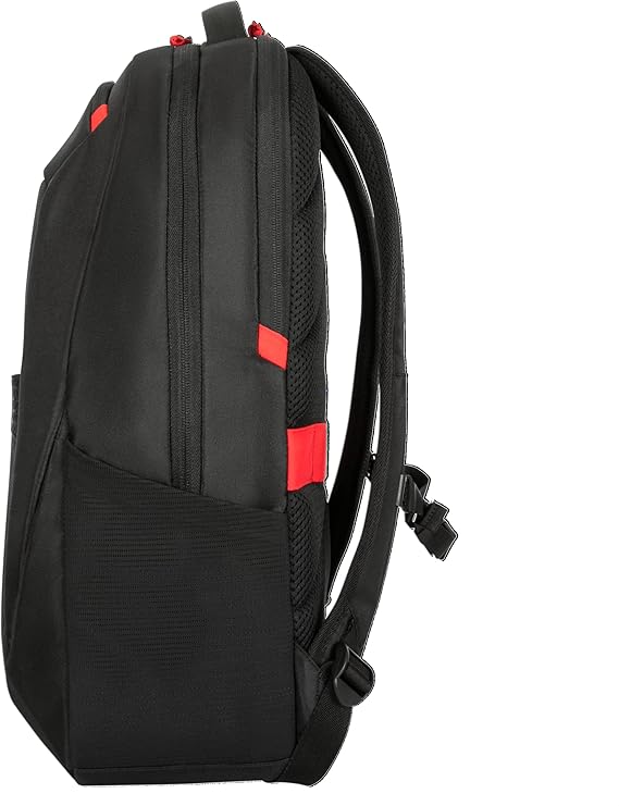 Targus 17.3” Strike II Gaming Backpack (Dedicated Padded Laptop Compartment, Oversized 27L Capacity, Integrated Rain Cover, Customizable Loop Straps, Black)