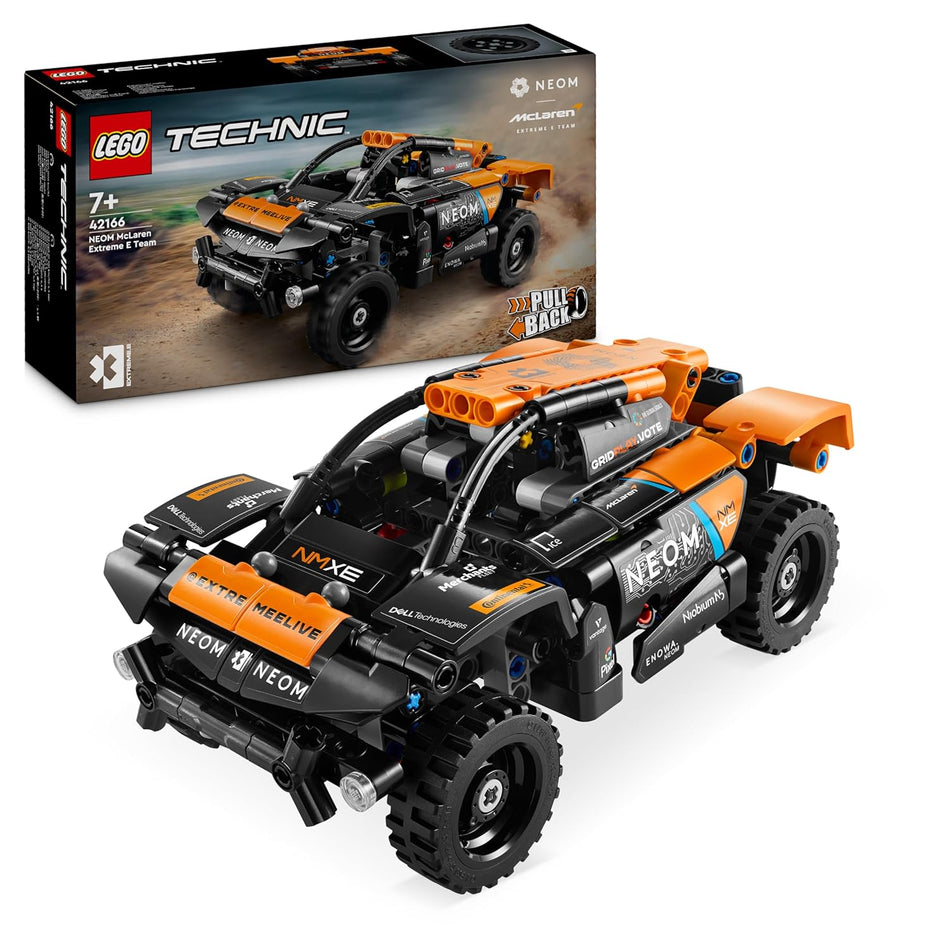 LEGO 42166 Technic NEOM McLaren Extreme E Race Car, Off-Road Pull Back Car
