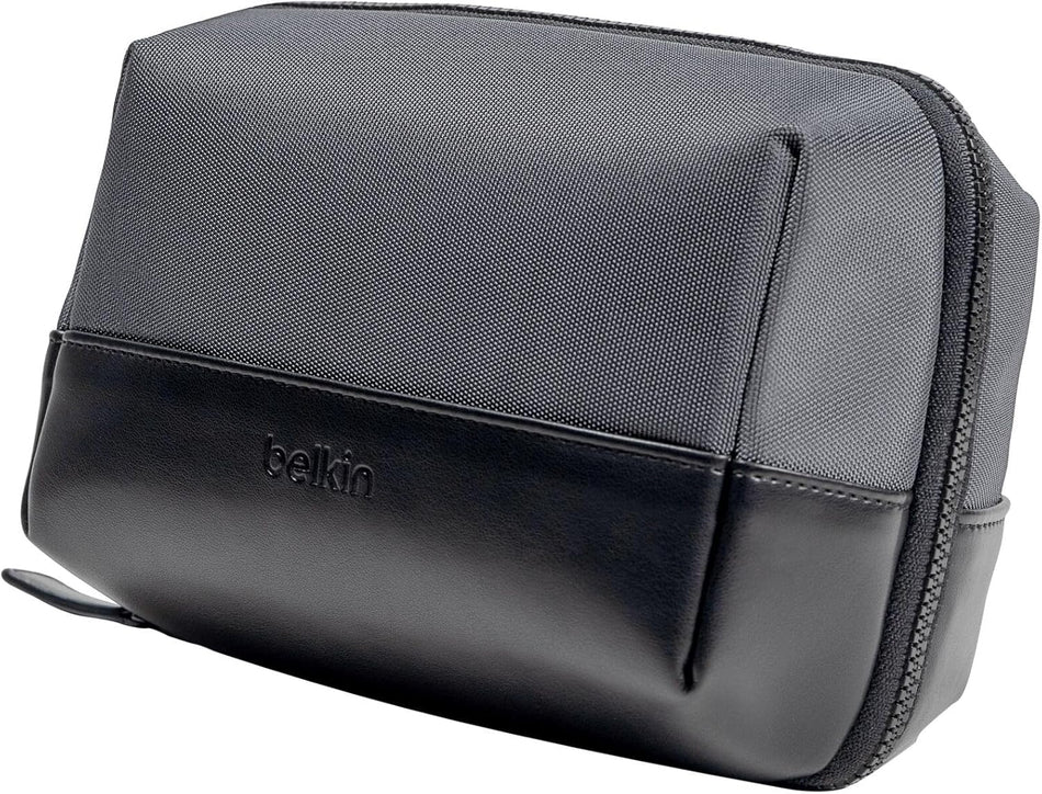Belkin Travel Tech Organizer black - Carrying Case for Travel Accessories - Fits iPhone, Power Bank, Charging Block, Apple Pencil, AirTag Holder - Travel Friendly, Soft Durable Fabric