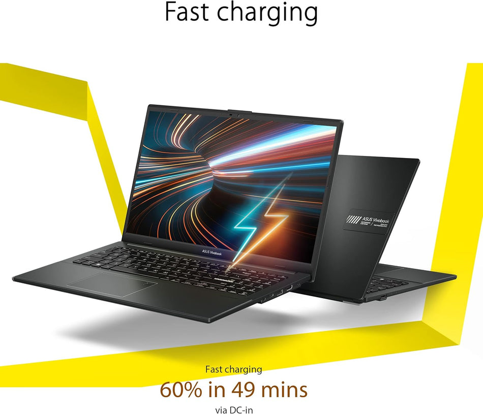 ASUS Vivobook Go 15.6" FHD Slim Laptop, AMD Ryzen 3 7320U Quad Core Processor, 8GB DDR5 RAM, 128GB SSD, Windows 11 Home, Fast Charging, Webcam Sheild, Military Grade Durability, Black, E1504FA-AS33