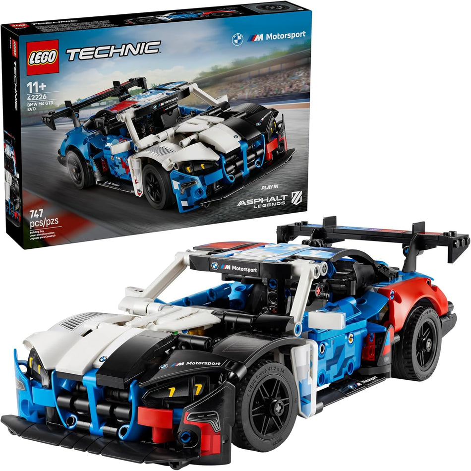 LEGO Technic BMW M4 GT3 EVO Race Car Toy - Building Toy for Boys & Girls, Ages 11+ - Model Car Display Kit for Bedroom Decor - Gift for Birthdays - 42226 (747 Pieces)