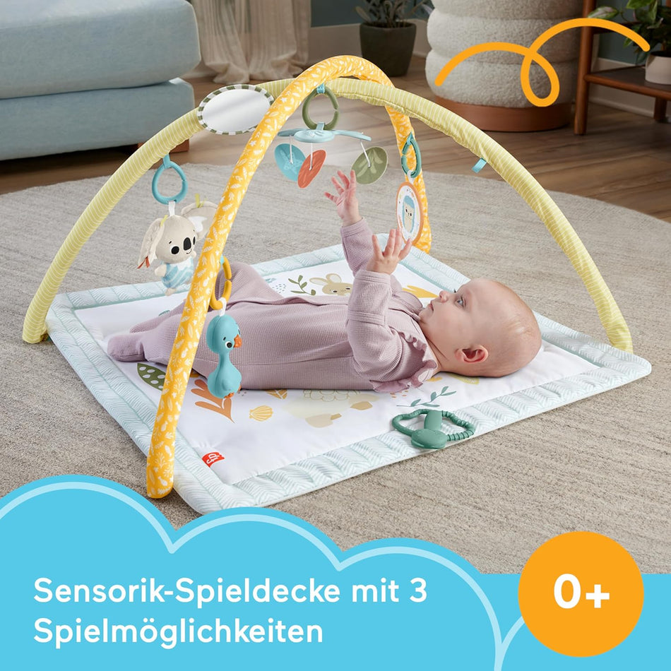 Fisher-Price Simple Senses Newborn Gym & Sensory Infant Play Mat (JMN74)