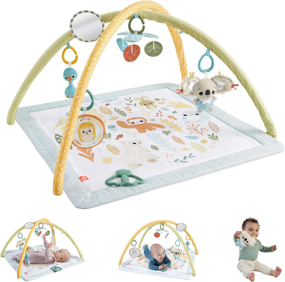 Fisher-Price Simple Senses Newborn Gym & Sensory Infant Play Mat (JMN74)