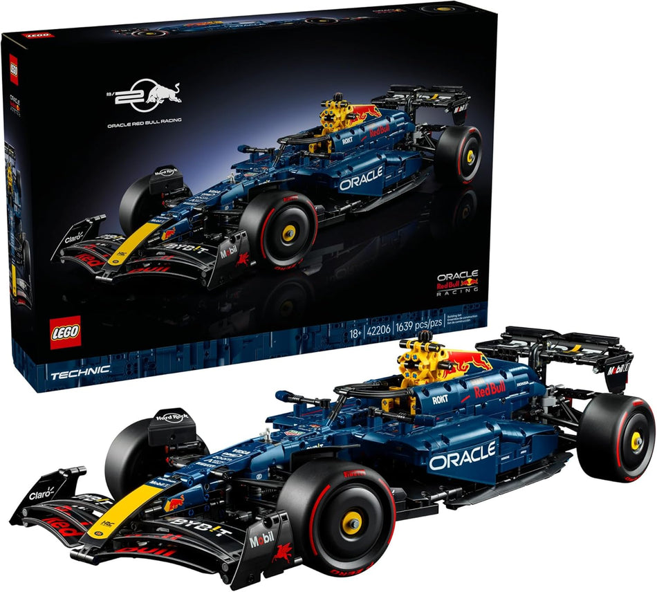 LEGO Technic Oracle Red Bull Racing RB20 F1 Race Car Model Kit - Building Set for Adults, Ages 18+ - Collectible Display Model - Gift for Birthdays - 42206 (1,639 Pieces)