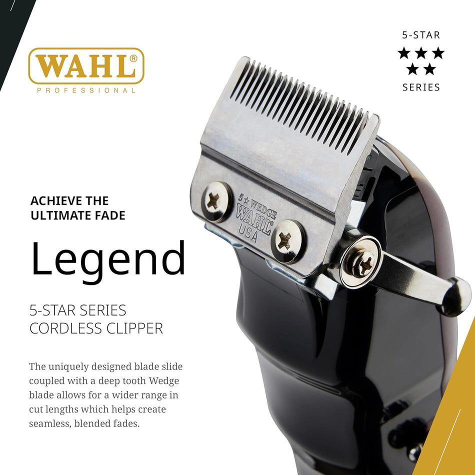 Wahl Professional 5 Star Series Cordless Legend Clipper, High-Performance Hair Cutting Tool with 100-Minute Run Time, Lithium Ion(8594-026)