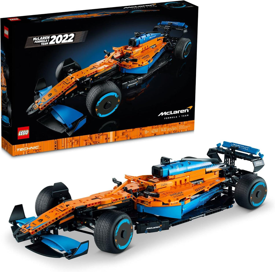 LEGO 42141 Technic McLaren Formula 1 2022 Replica Race Car Model Building Kit, F1 Motor Sport