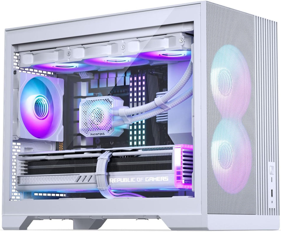 Phanteks XT M3 Micro ATX Small Form Factor Gaming Case No Fans - White