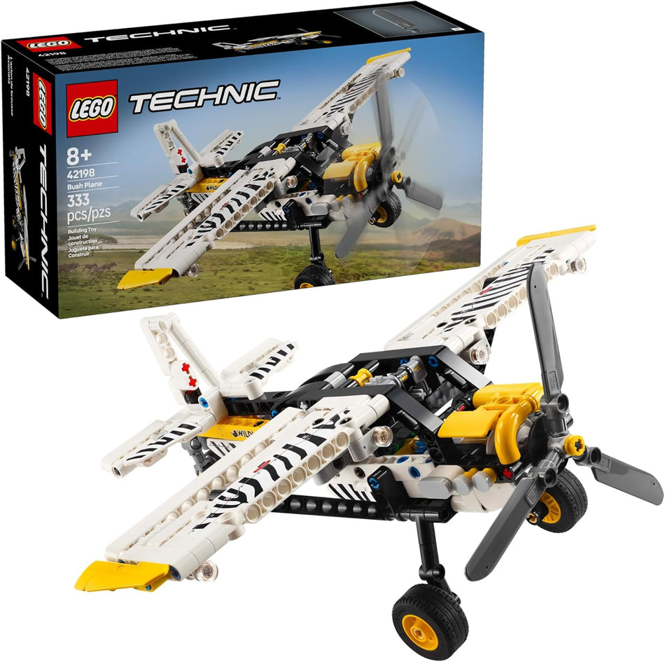 LEGO 42198 Technic Bush Plane Toy - Buildable Airplane Toy for Kids
