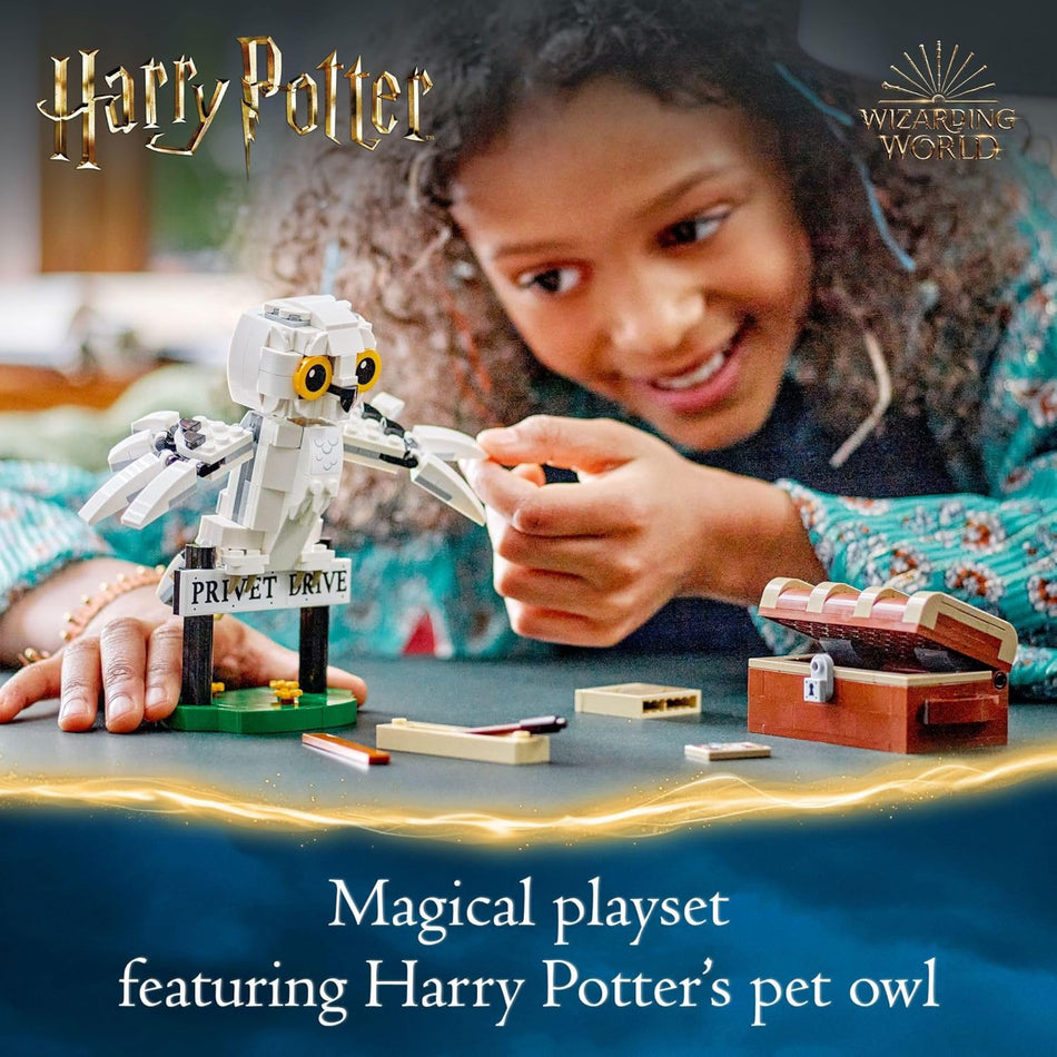 LEGO HARRY POTTER™ HEDWIG™ at 4 Privet Drive, Buildable Fantasy Toy with a Harry Potter Owl Figure, Harry Potter Toy for Independent Play, Harry Potter Gift Idea for Girls, Boys and Kids Ages 7+, 76425 (337 Pieces)