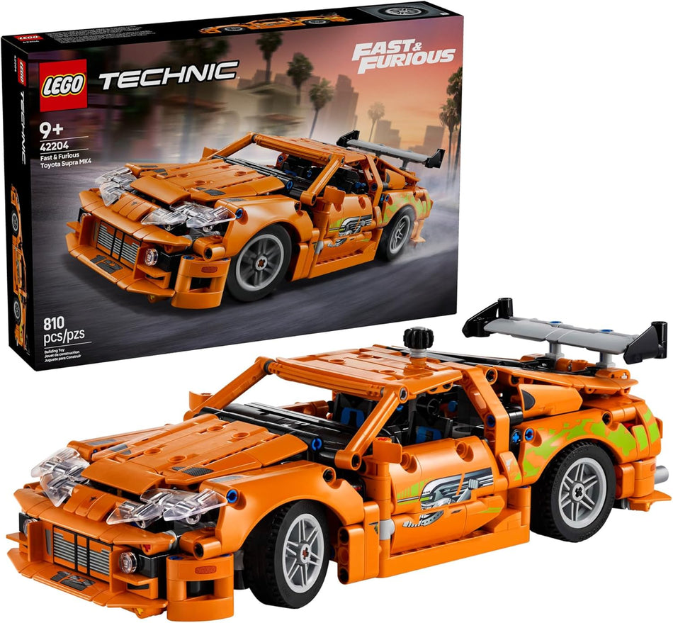 LEGO Technic Fast and Furious Toyota Supra MK4 Building Kit - Toy Car for Kids, Boys, and Girls, Ages 9+ - Creative Gift for Fast and Furious Car Fans - Realistic Engineering Details - 42204 (810 Pieces)