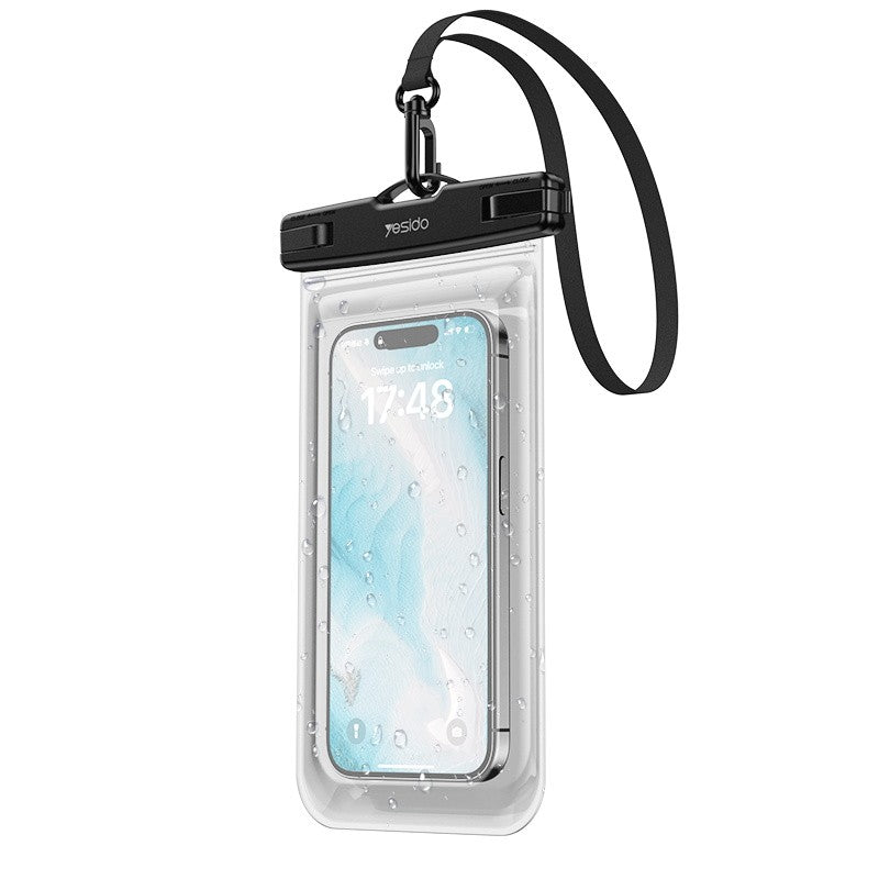 Yesido WB49 One-touch Locking With Carabiner High Sealing Sensitive Touch Screen Transparent Waterproof Bag