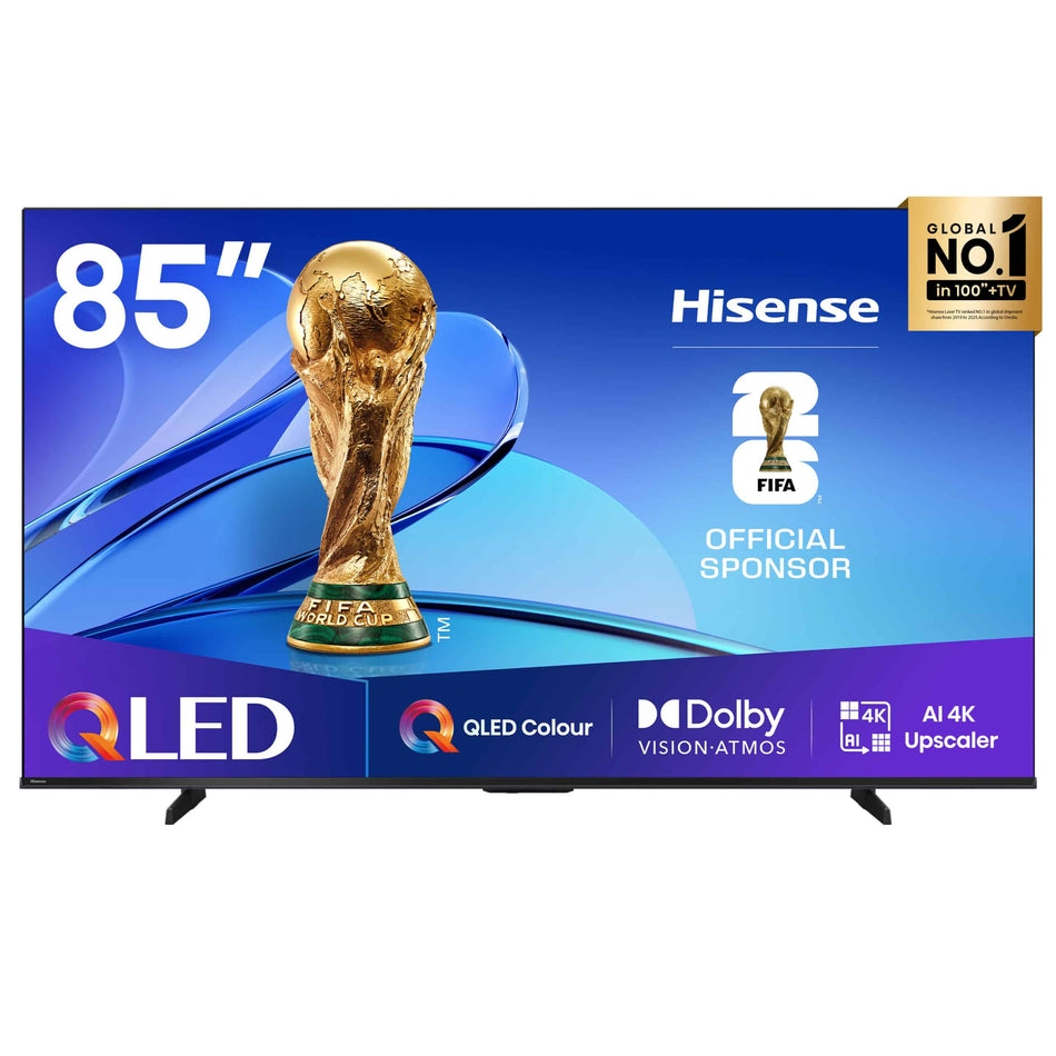 Hisense 85E7NQ/85E7Q  215 cm (85 Inch) TV, 4K UHD, QLED, HDR10, HDR10+ decoding, HLG, Dolby Vision Atmos, 60Hz Panel, Bluetooth, Alexa Built-in, VIDAA Voice, Black (2024) [Energy Class E]